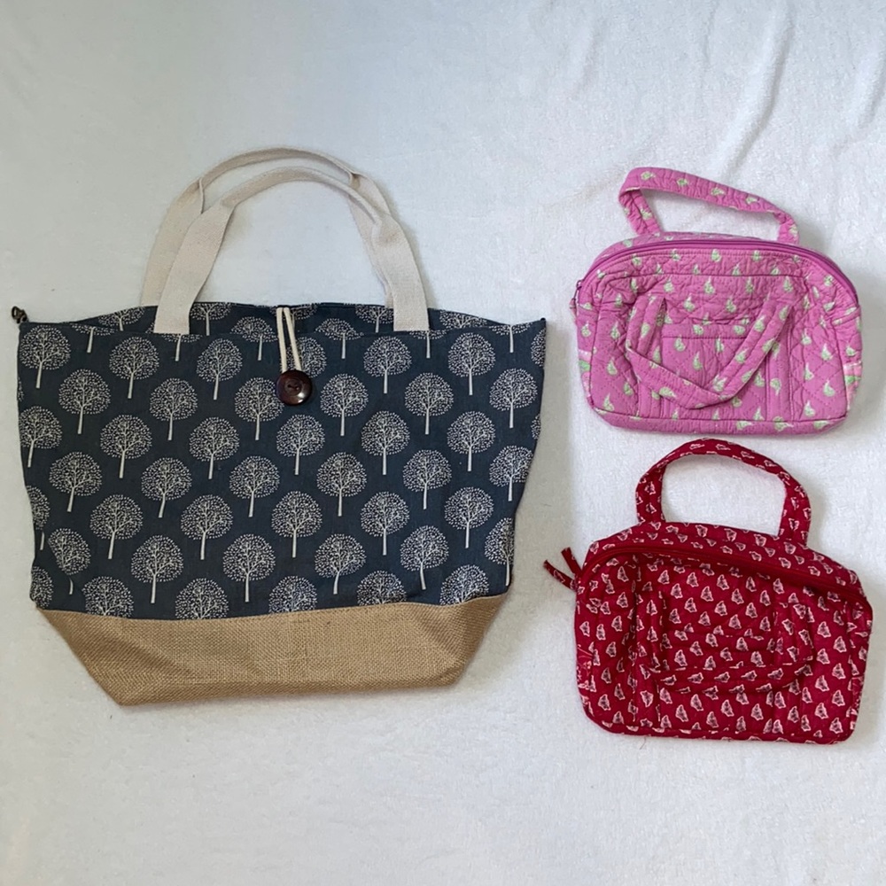 3 Bags Various Colors and Prints